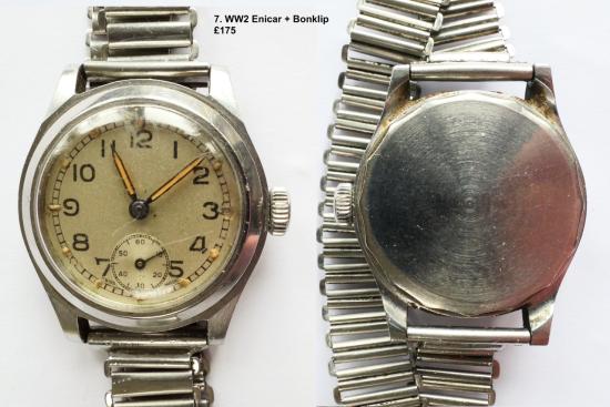 WW2 Enicar Unmarked Military Watch