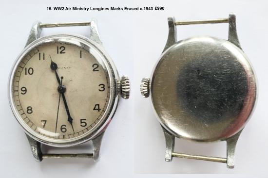 WW2 RAF Longines AM Erased Marking