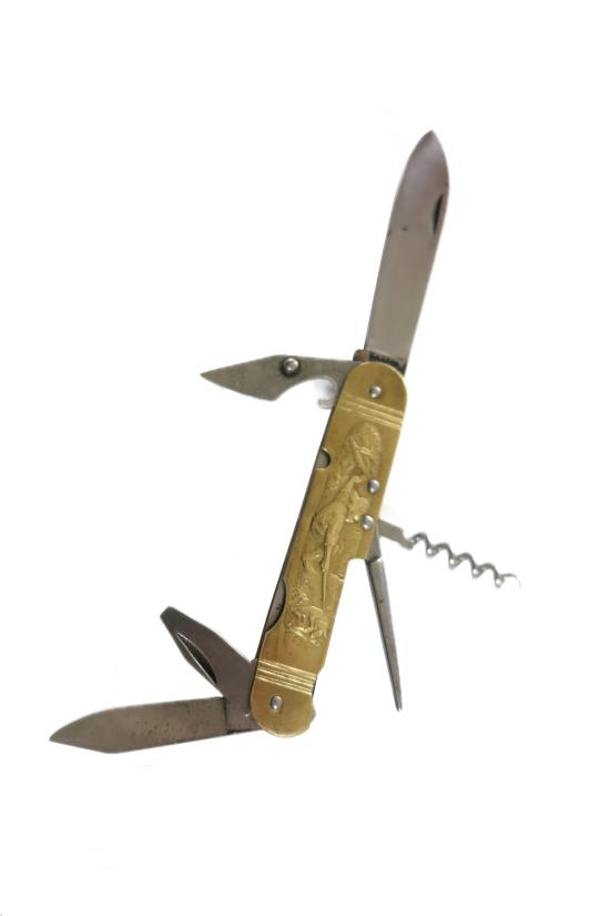 Vintage Brass Slipjoint Pocket Knife c.1960