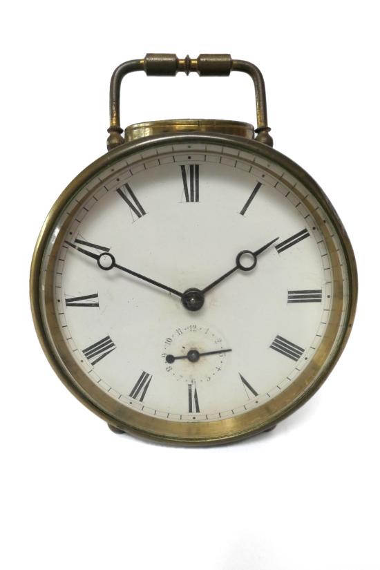 Brass Drum Campaign Alarm Clock c.1895
