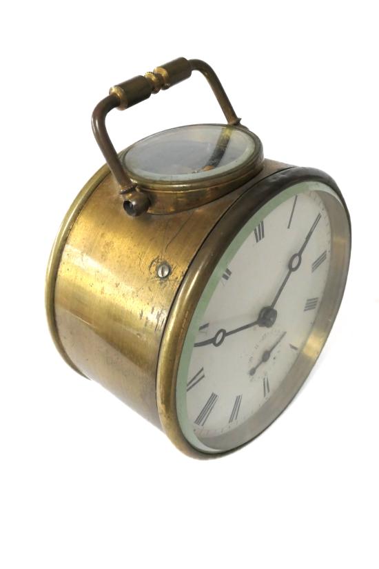 Brass Drum Campaign Alarm Clock c.1895