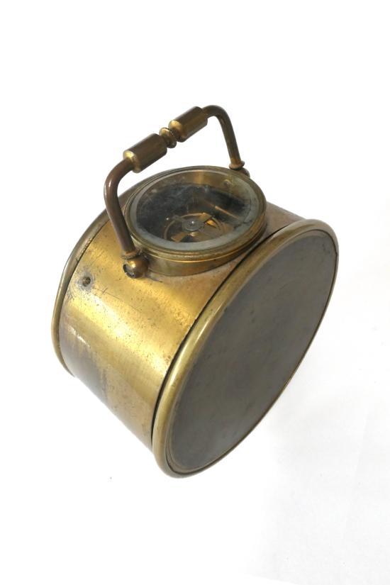 Brass Drum Campaign Alarm Clock c.1895