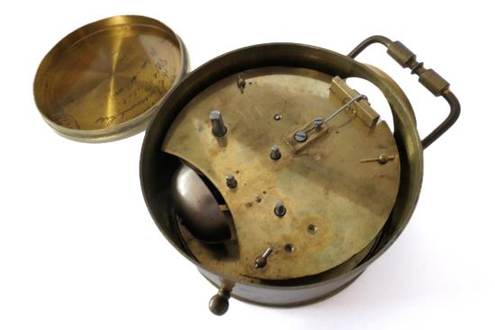 Brass Drum Campaign Alarm Clock c.1895